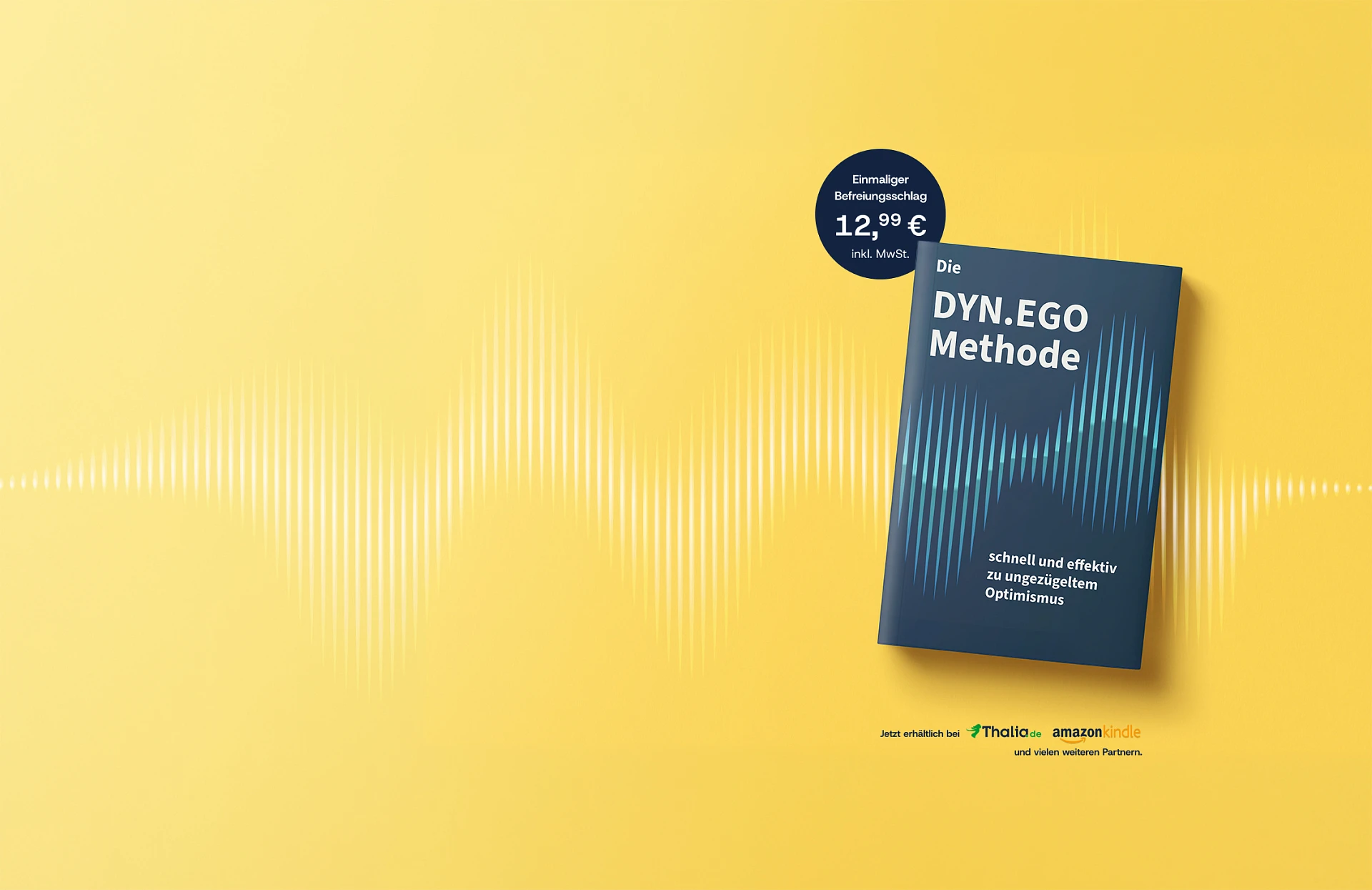 DYN.EGO Methode als E-Book auf gelbem Hintergrund mit Preis und Partnerlogos.